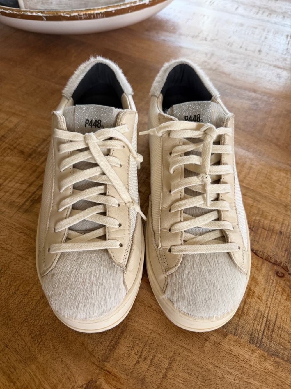 P448 Men’s Beige Cream Low-Top Sneakers